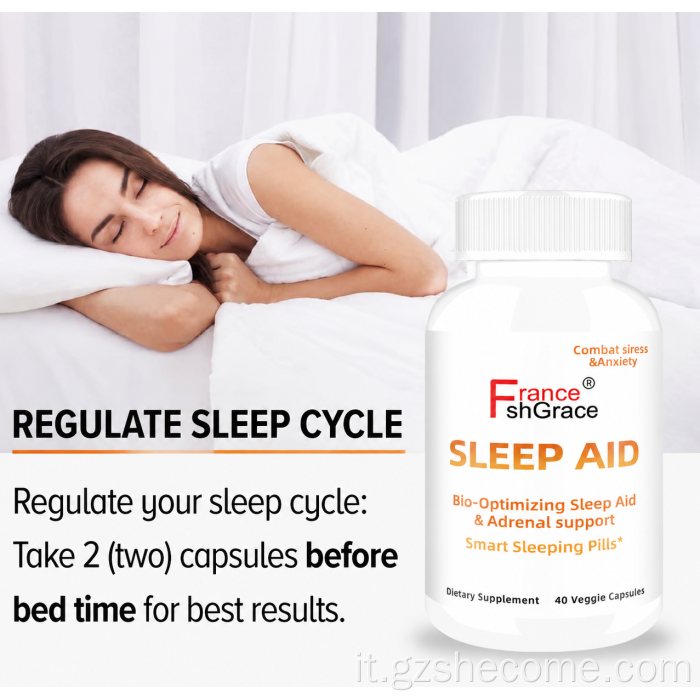 Shecome Sleep Aid Capsule Supporto alla glicina e alla melatonina